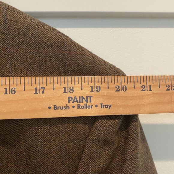 Ralph Lauren LRL Suit Jacket 46S Brown 100% Wool Blazer Sports Coat Herringbone - Picture 13 of 16